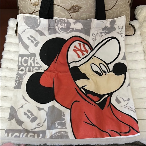 Disney Handbags - Mickey Mouse Tote Bag with Orange Hoodie Design